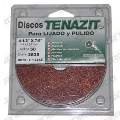 Imagen de PAQ. 5 FIBRO DISCOS 4-1/2X7/8" AAA-50