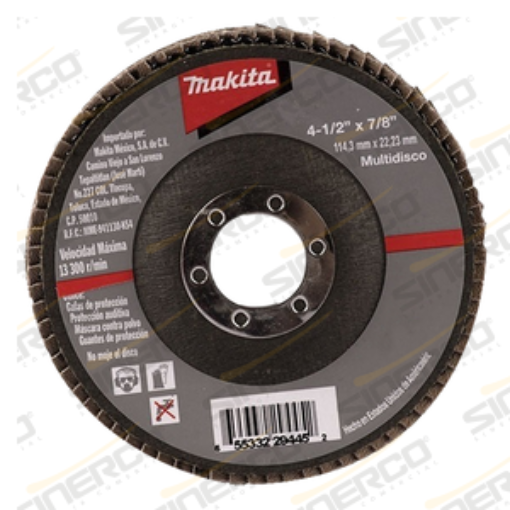 Imagen de MULTIDISCO FLAP DESBASTE 4 1/2" GRANO 120 C/10 PZA