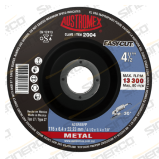 Imagen de 2004 DISCO DESBASTE METAL EASYCUT 4-1/2X 1/4X7/8