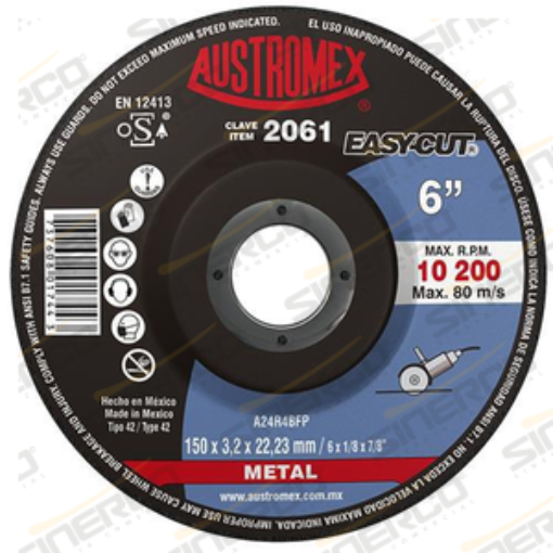 Imagen de DISCO CORTE METAL T-42 6X1/8X7/8" EASY-CUT