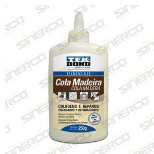 Imagen de COLA VINILICA PVA MADERA TEKBOND 250G TUBO APLICADOR AMARILLO