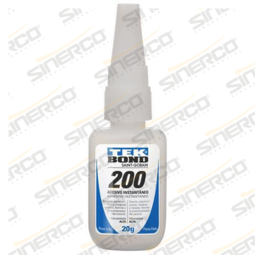 Imagen de ADHESIVO INSTANTÁNEO 200 TEKBOND 20G TUBO APLICADOR CAJA C/10 A