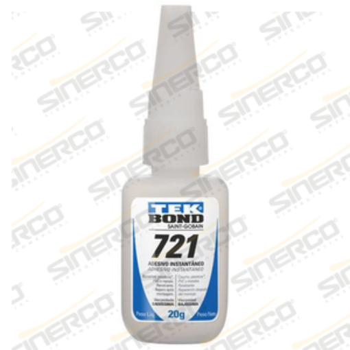 Imagen de ADHESIVO INSTANTÁNEO 721 TEKBOND 20G TUBO APLICADOR CAJA C/10 A