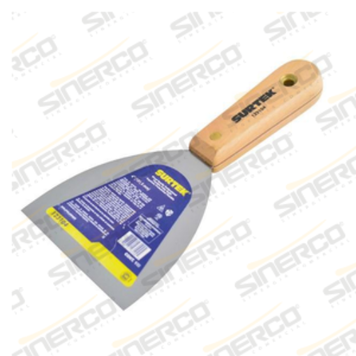 Imagen de SURTEK ESPATULA FLEXIBLE MANGO DE MADERA 4"