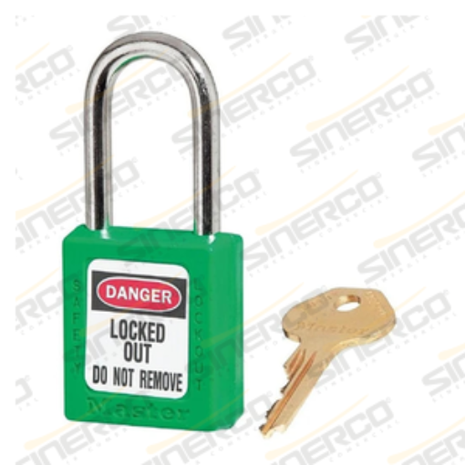 Imagen de CANDADO DE SEGURIDAD MASTER LOCK VERDE