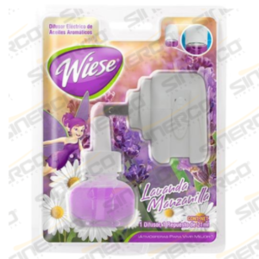 Imagen de WIESE  NDIEL02 DIFUSOR ELÉCTRICO WIESE 21ML  CODIGO DE BARRAS 7501821511629 AROMA LAVANDA MANZANILLA      