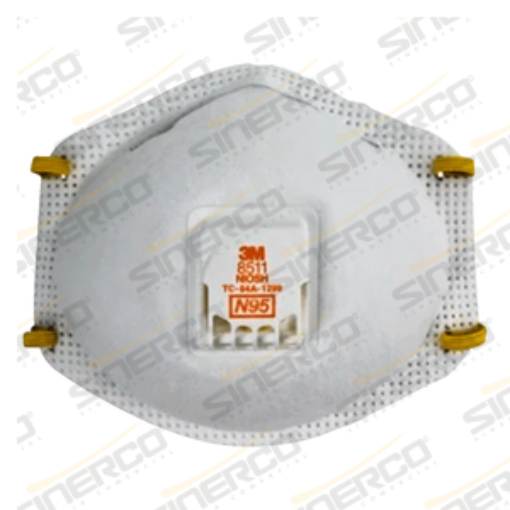 Imagen de 8511 N95 - RESPIRADOR P/PART. SIN ACEITE C/VALVULA