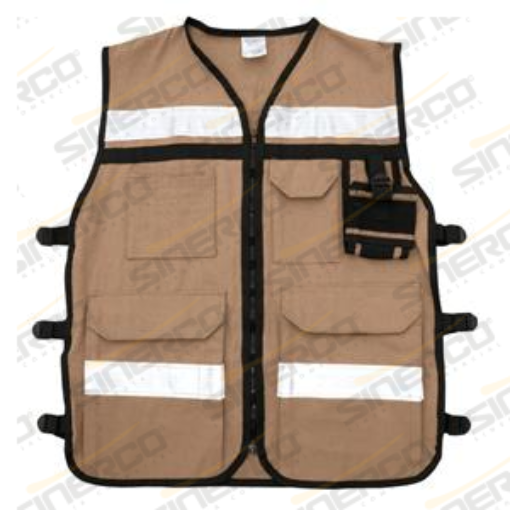 Imagen de CHALECO RESCATISTA BEIGE XGRANDE COSTADO AJUSTABLE