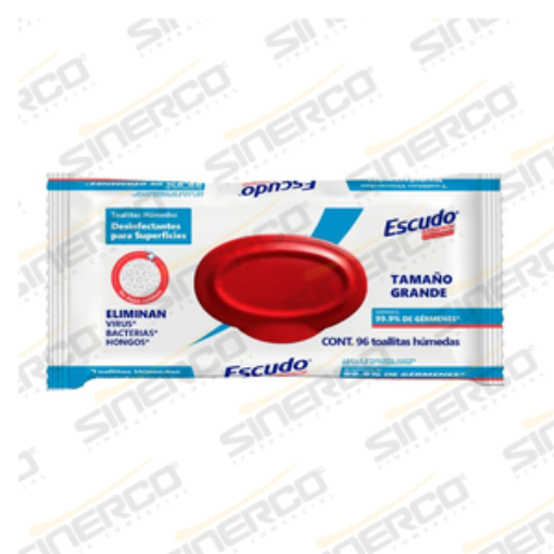 Imagen de KCP 92554 ESCUDO TOALLITA HUMEDA DESINFECTANTES PARA SUPERFICIES 96 PIEZAS CAJA CON 18